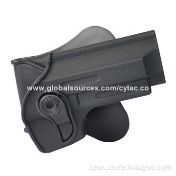 Tactical black polymer pistol holster for taurus pt92, beretta 92